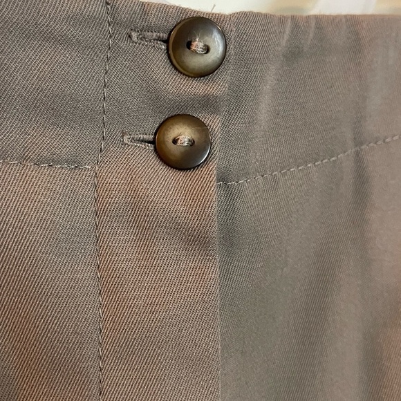 St. Michael women’s vintage pleated midi skirt dark beige size 15L Made in UK - Picture 2 of 8